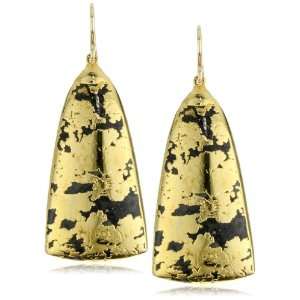   Leigh NatureS Wonders Magnetite in 24k Gold Foil Earrings Jewelry