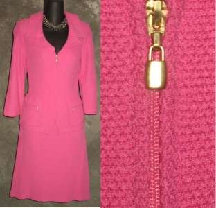 St John knit jacket blazer skirt suit size 8 10 12  