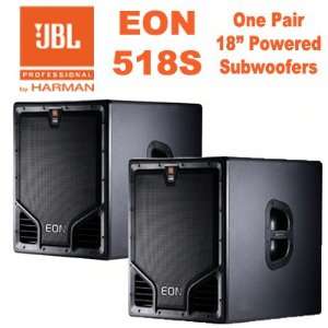  JBL Powered 18 EON 518S DJ Subwoofer Pair 2000W New 
