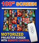 MOTORIZED ELECTRIC PROJECTOR PROJECTION SCREEN 100 813373017472 