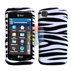 For LG Shine Touch KM555 Cover Zebra Hard Case+Screen  