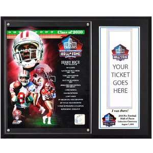  Mounted Memories San Francisco 49ers Jerry Rice Hall of Fame 