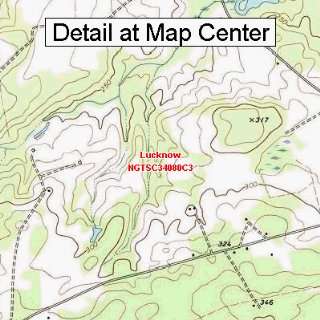 USGS Topographic Quadrangle Map   Lucknow, South Carolina (Folded 