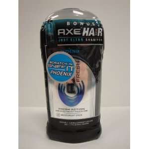  Axe Frsh Phoenix 3 oz Deodorant w/ Primed Shampoo 1.7 fl 