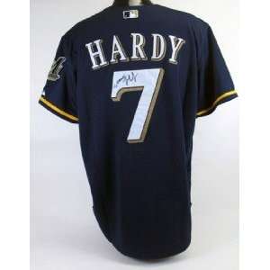 JJ Hardy TO VICTORY SIGNED Brewers Majestic Jersey PSA