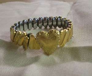 Vintage Bellavance Inc. Expandable Heart Bracelet 10K Gold Filled P 