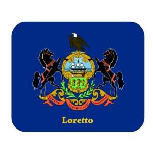  US State Flag   Loretto, Pennsylvania (PA) Mouse Pad 
