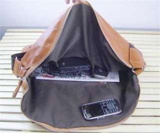 NEW Brown Mans PU Leather Shoulder Handbag Bag AP36  