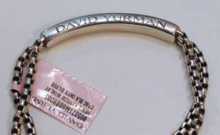 DAVID YURMAN AS IS Mens Black Onyx Silver Bracelet 8.5 $750  