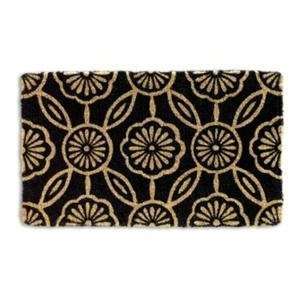  Geometric Floral Coir Mat By Tag Furnishings