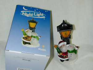 SANTA 7 INCH/SNOWMAN LAMP POST FLICKER NITE/LIGHT NEW  