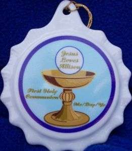 First Holy Communion Keepsake Ornament   Personalized  