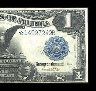 1899 $1 SILVER CERTIFICATE EAGLE STAR SUPER STRONG INVESTMENT GRADE 