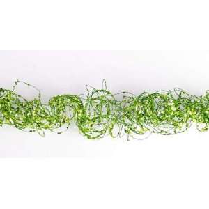  36 Lime Green Glittery Sequin Twisted Metallic Wire 