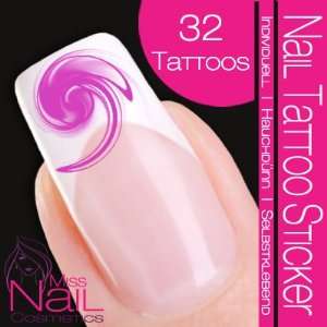  Nail Tattoo Sticker Swirl   lilac Beauty