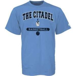   Citadel Bulldogs Light Blue Basketball T shirt