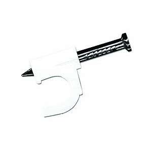  Channel Vision 1116 RG6 cable clip with nail (White 