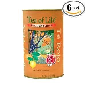 Tea of Life Red Tea Series, Lemon Tangerine, 60 Count Tea Bags (Pack 