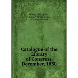   of Congress , Catalog Division Library of Congress   Books