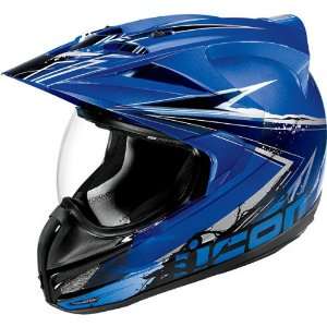    Icon Variant Dual Sport Motorcycle Helmet Salvo Blue LG Automotive