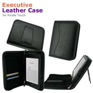   Leather Case Cover for  Kindle Touch Latest Model Black  