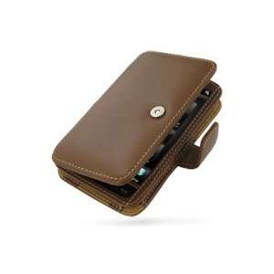   Leather Case for HTC HD2 Leo T8585   Book Type (Brown) Electronics