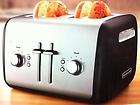 kitchenaid kmt4115ob 4 slice all metal stainless steel toaster black