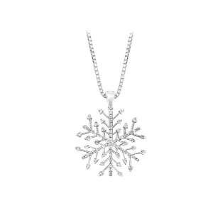   ct. Diamond Snow Flake Pendant with Chain Katarina Jewelry