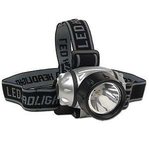  1 Watt LED Adjustable Headlamp (Silver)