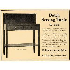   Table No.2028 William Leavens   Original Print Ad