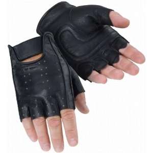  Tour Master Select Leather Black Fingerless Gloves Sports 