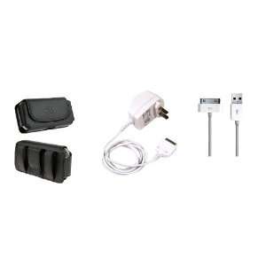   Holster+USB Data Charging Cable Bundle For Verizon Apple iPhone 4 16GB