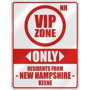   ZONE  ONLY RESIDENTS FROM KEENE  PARKING SIGN USA CITY NEW HAMPSHIRE