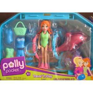 Polly Pocket Travel n Play Lea Ocean Fun Set w Carry Case 