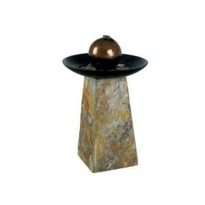 Kenroy Home Sleek Indoor Table fountain in Natural Slate finish is 18 
