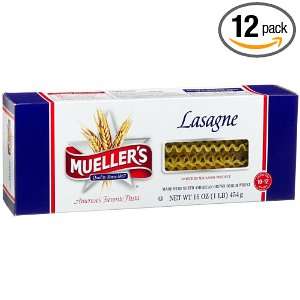 Muellers Lasagna, 16 Ounce Boxes (Pack of 12)  Grocery 