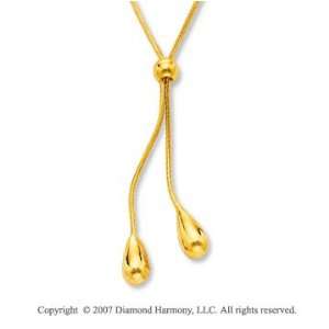  Little Swimmers 14k Yellow Gold Lariat Necklace Jewelry