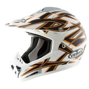    Vemar VRX7 Snake Full Face Helmet Large  White Automotive