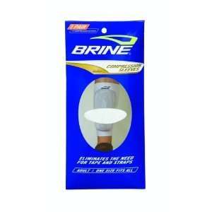  Brine Soccer Compression Sleeves   One Pair, White Sports 