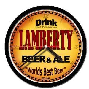  LAMBERTY beer and ale cerveza wall clock 