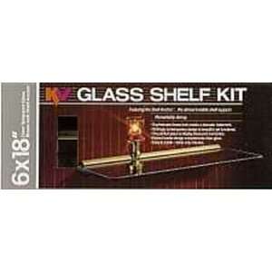 Knape & Vogt CRL 6 X 18 KV Glass Shelf Kits with Brass Bracket