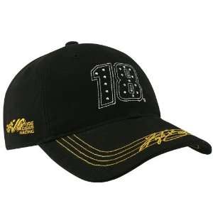  #18 Kyle Busch Ladies Black Sparkling Fun Adjustable Hat 