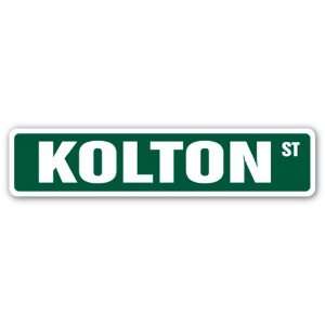  KOLTON Street Sign name kids childrens room door bedroom 