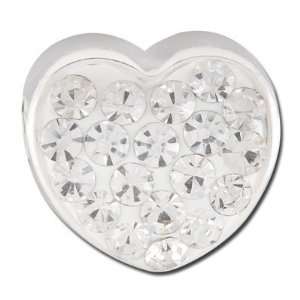  10mm Heart with Crystals   Sterling Silver Bead Arts 