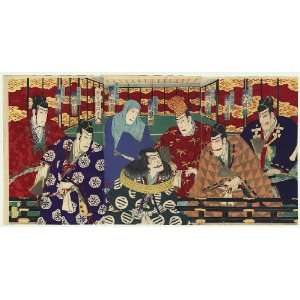  Kunisada III Japanese Woodblock Print; Bound Prisoner 