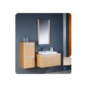   Modern Bathroom Vanity w/ Side Cabinet & Mirror