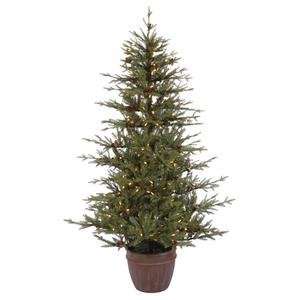   Pine Potted 300 Warm White LED Lights with Cones and Berries Christmas