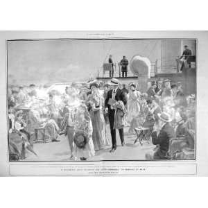    1906 DAY TRIP TOURISTS LONDONERS MARGATE BOAT DADD