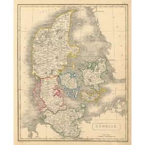  Arrowsmith 1836 Antique Map of Denmark