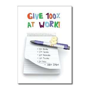  100 Percent Funny Happy Birthday Greeting Card Office 